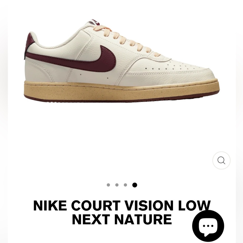Men's NIKE Court Vision Low Sneaker - Cream Size 11
